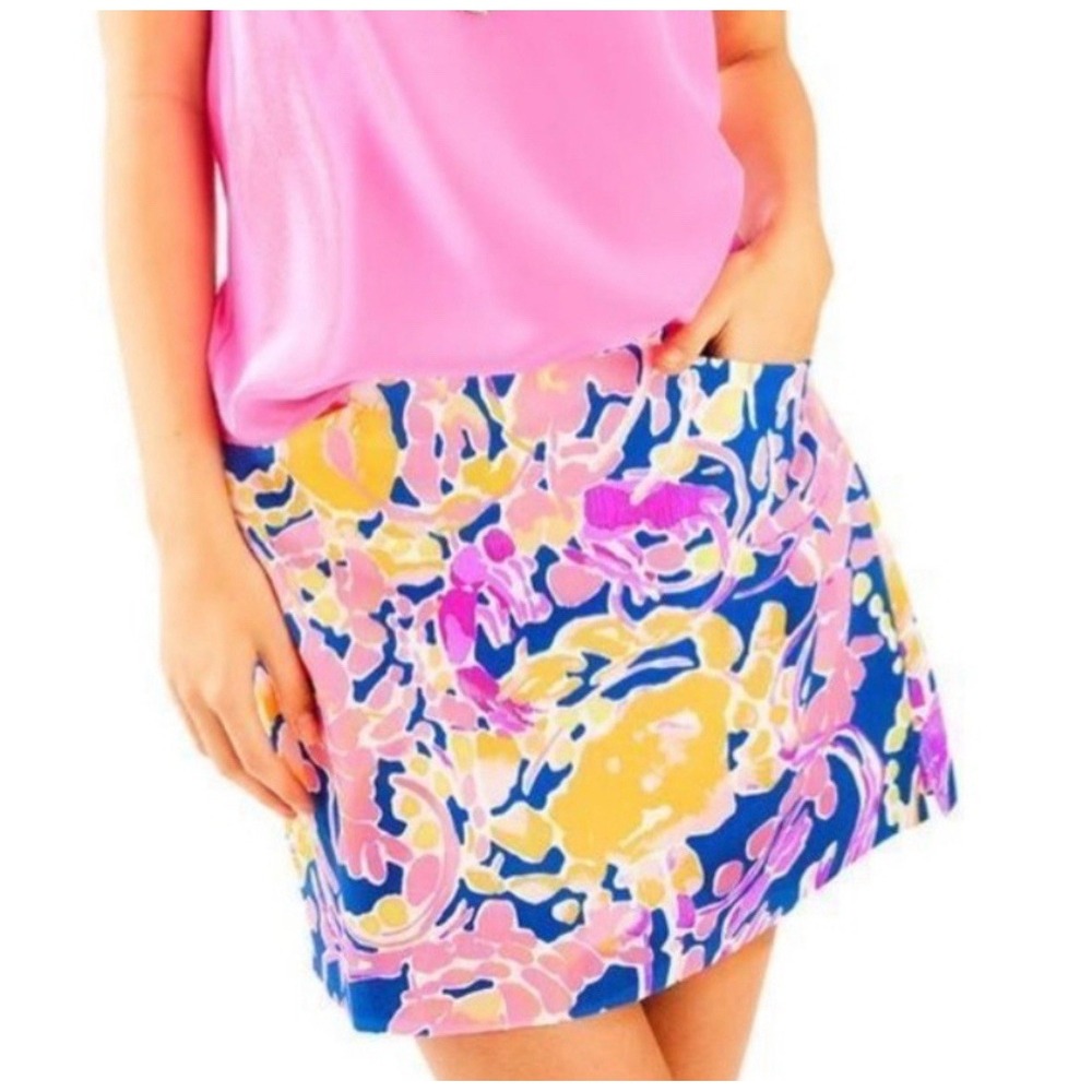 Lilly Pulitzer Skort Women's Size‎ 0. Marigold Catch and Release Multi Color